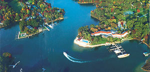 aerial view of The Tides Inn